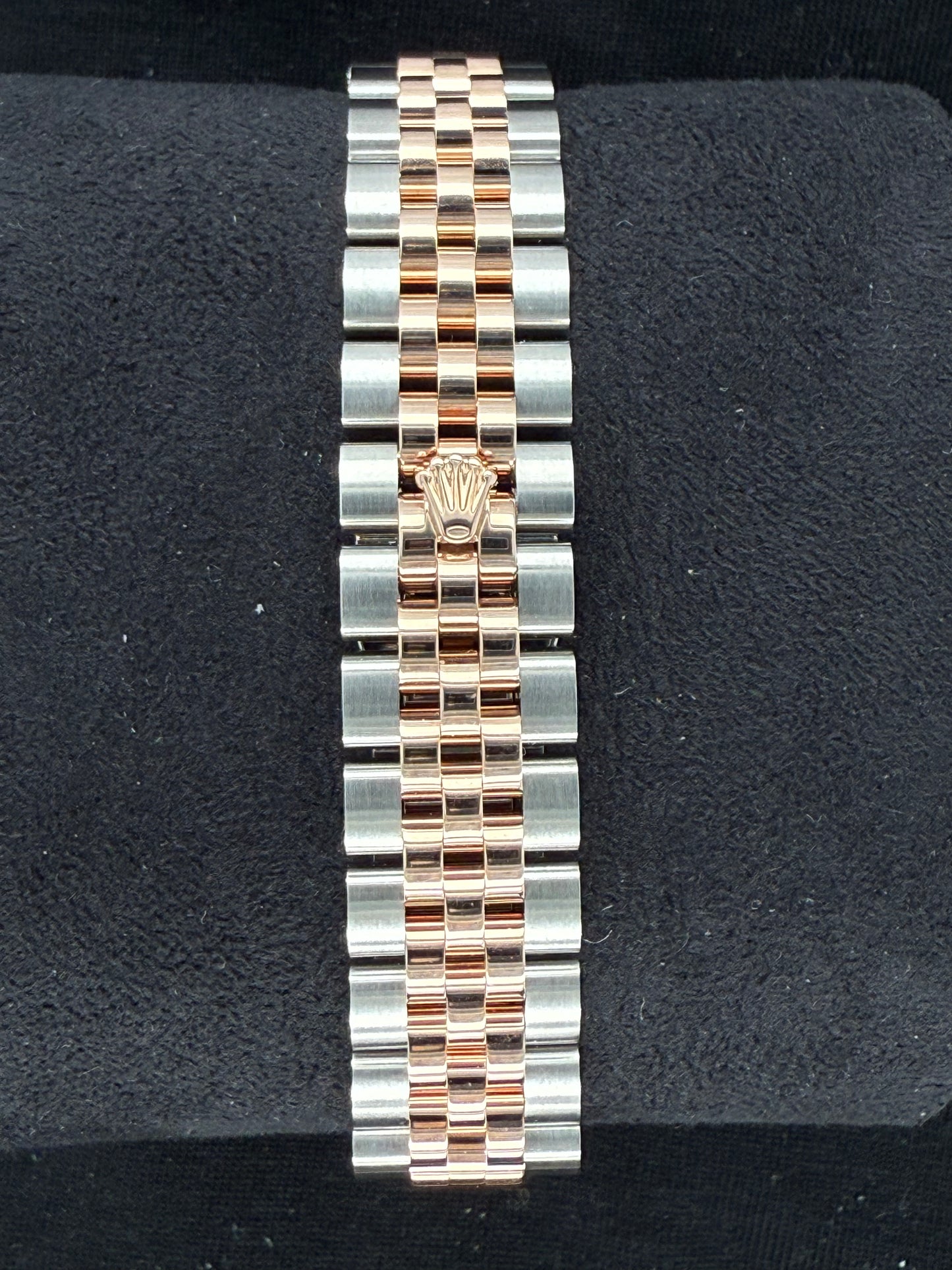 Rolex Datejust 28 Two Tone Everose Gold Pink Sundust Star Diamond Dial 279161 clasp