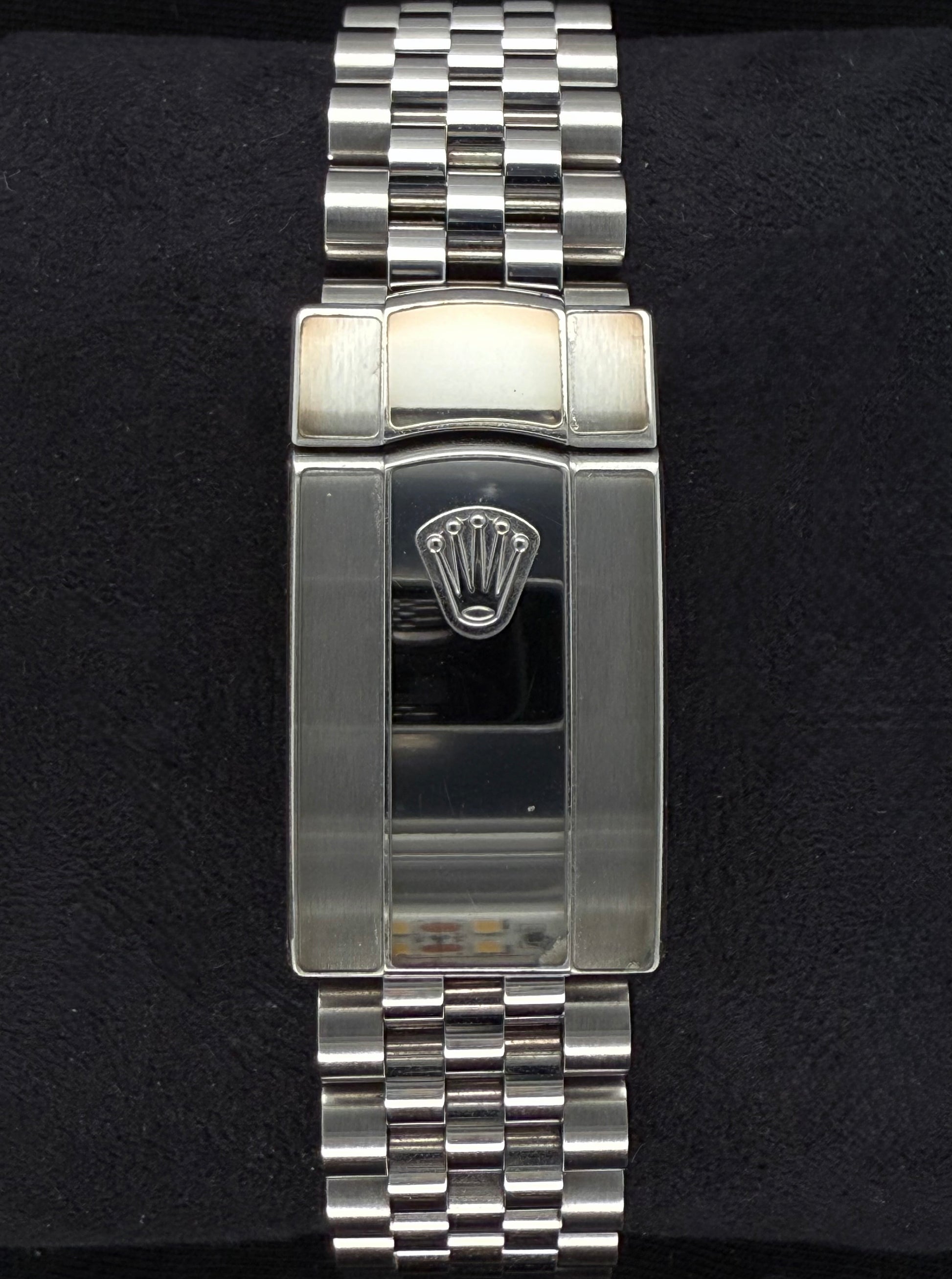 Rolex Datejust 41 Wimbledon Dial Fluted Bezel Jubilee Stainless Steel 126334 clasp