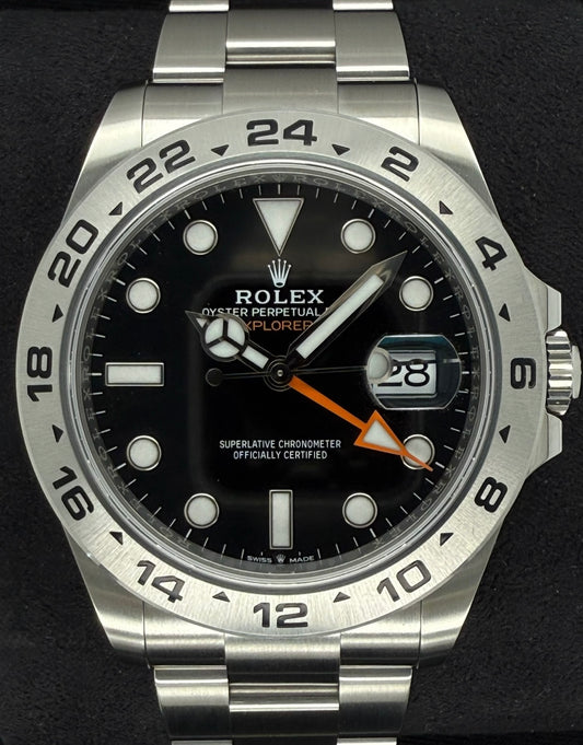 Rolex Explorer II Black Dial Oyster Stainless Steel 226570 front