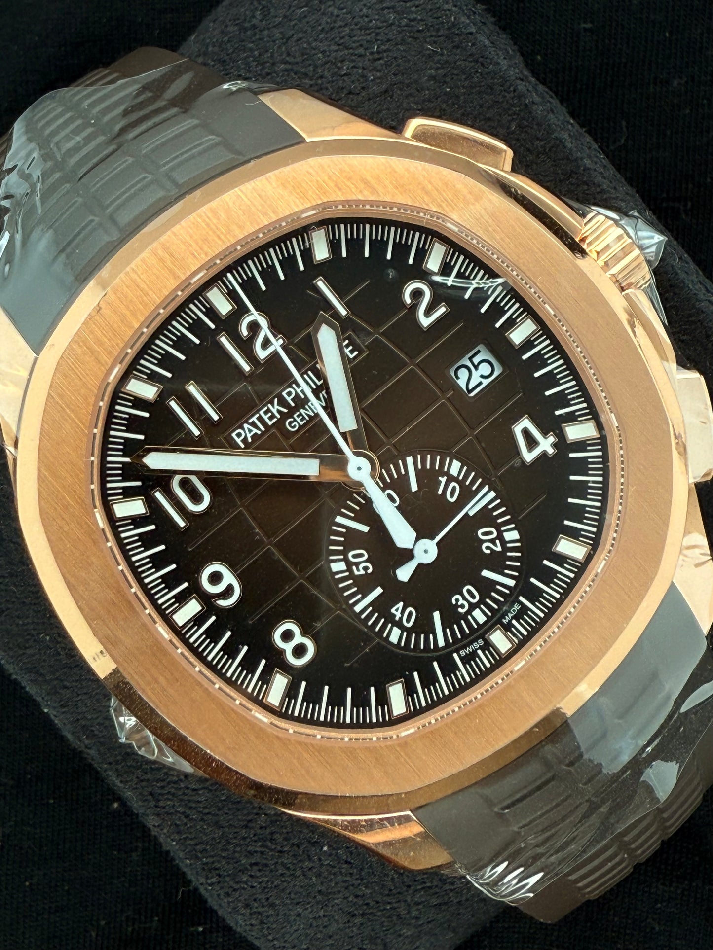 Patek Philippe Aquanaut Chronograph Rose Gold Brown Dial 5968R-001 front left