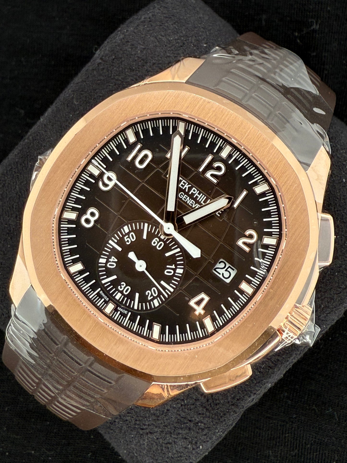 Patek Philippe Aquanaut Chronograph Rose Gold Brown Dial 5968R-001 front right