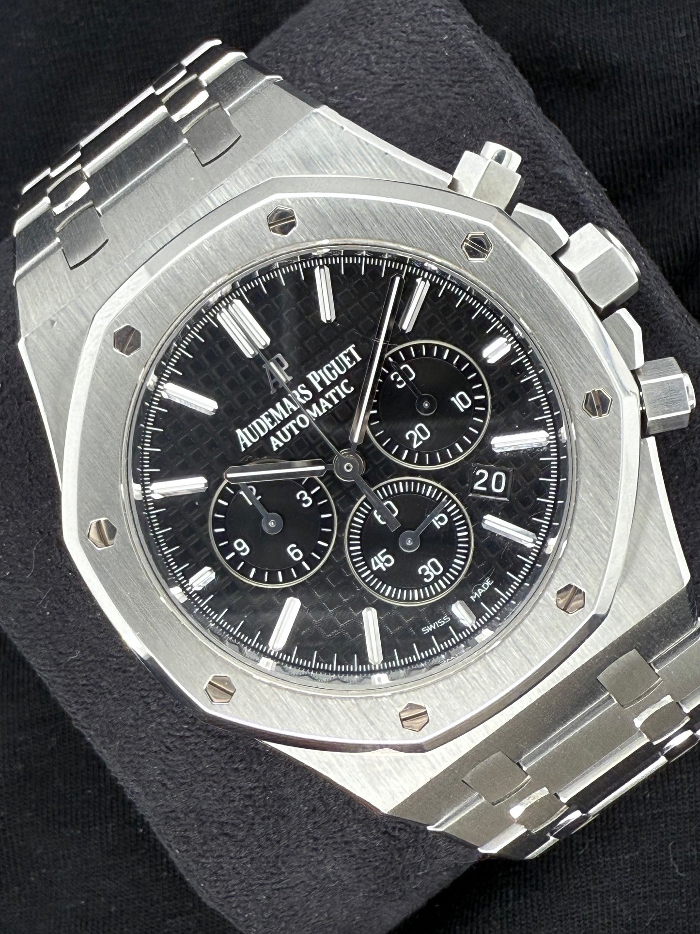 Audemars Piguet Royal Oak Chronograph Steel Black Dial 26320ST.OO.1220ST.01 Left