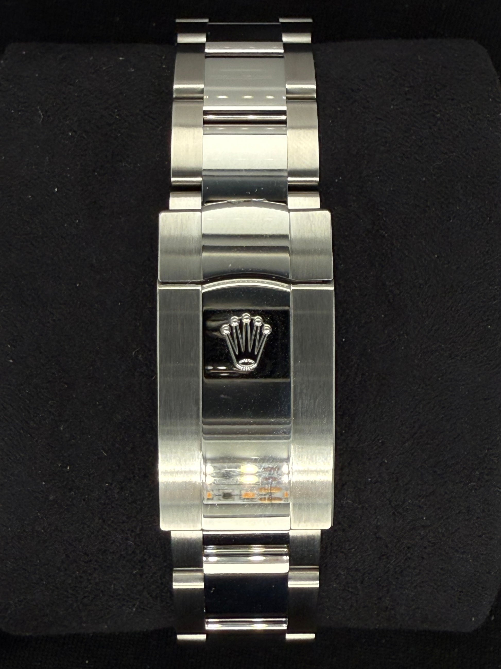 Rolex Datejust 41 Rhodium Grey 'Sticks' Smooth Bezel Oystersteel 126300 clasp