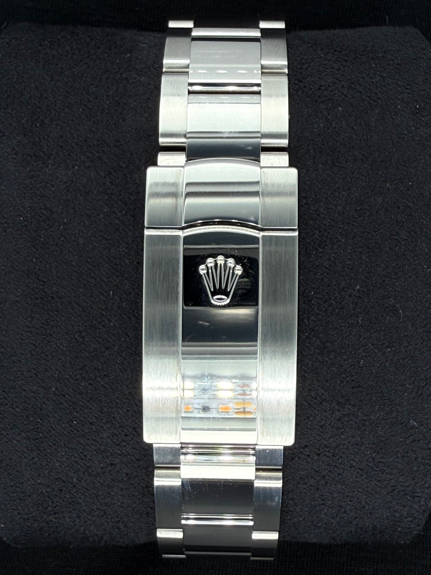 Rolex Datejust 41 Blue 'Sticks' Smooth Bezel Oystersteel 126300 clasp