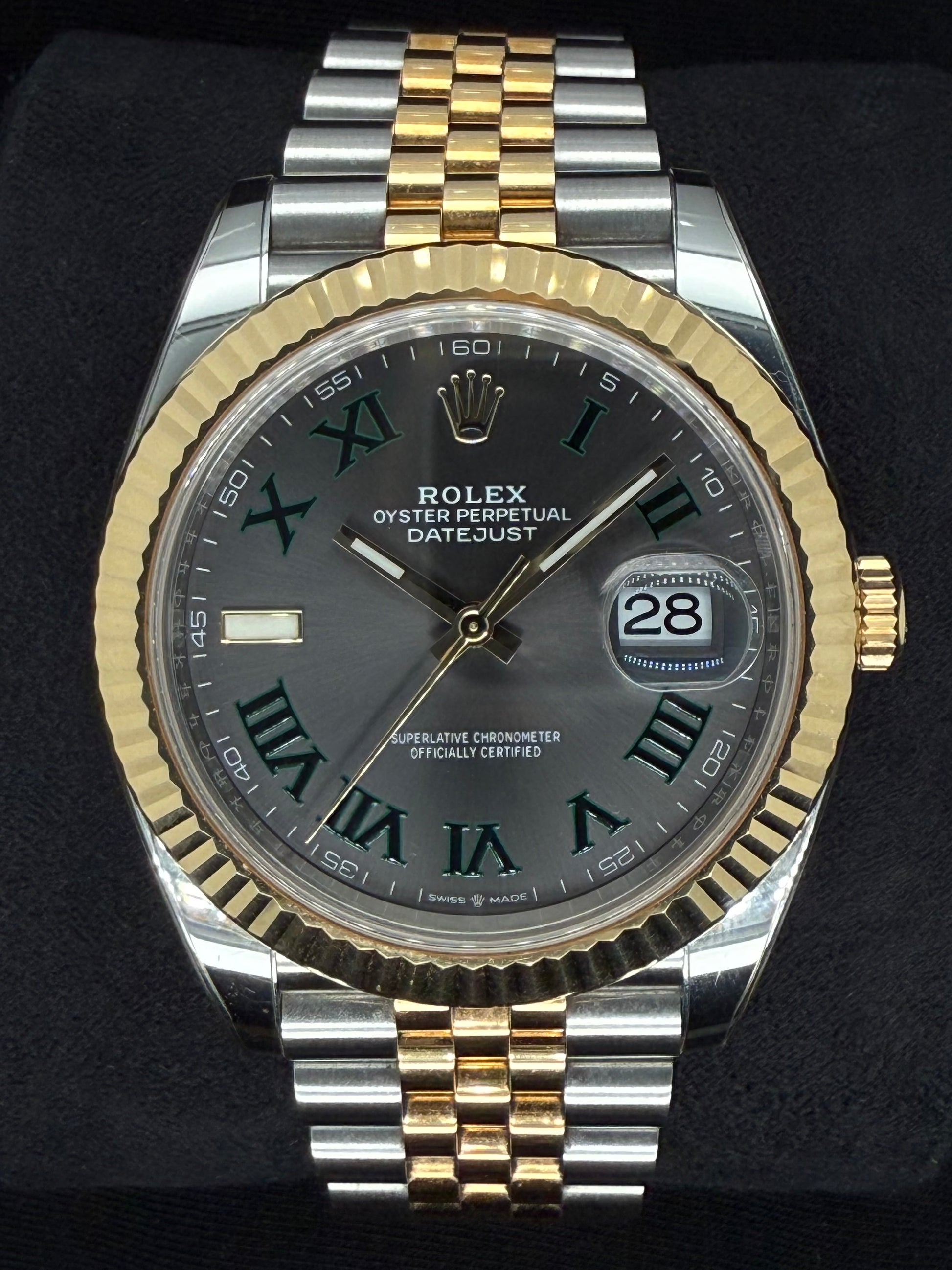 Rolex Datejust 41 Two Tone Yellow Gold Wimbledon Dial 126333