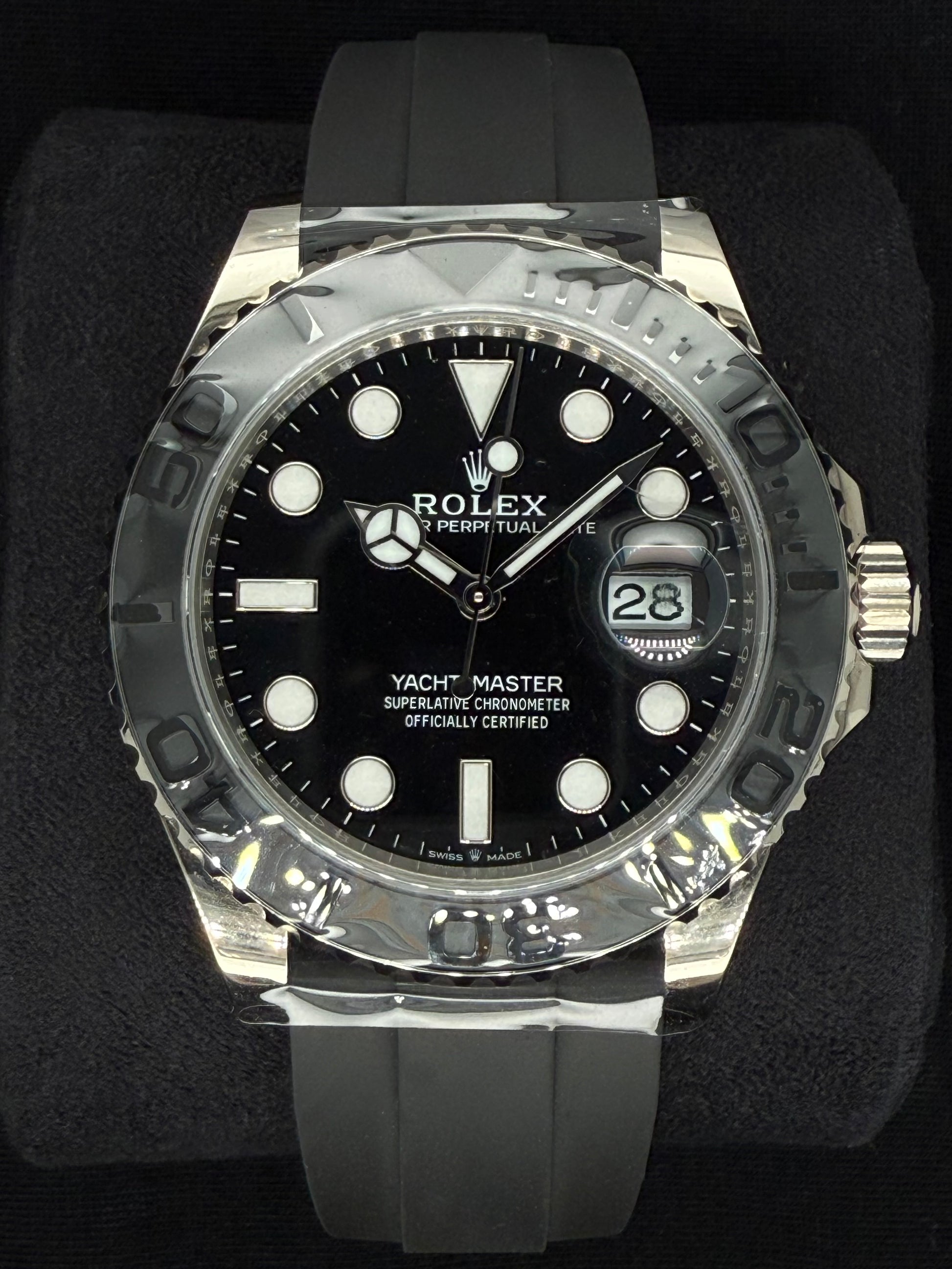 Rolex Yacht-Master 42 Black Dial 18ct White Gold Oysterflex 226659