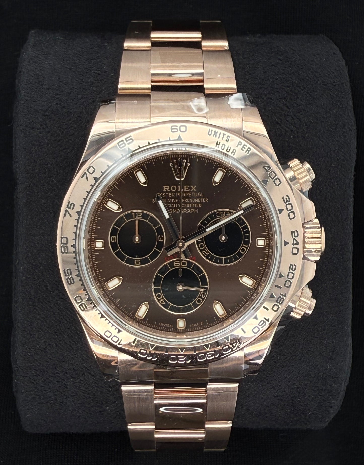 Rolex Cosmograph Daytona Chocolate Dial Everose Gold 116505 Front
