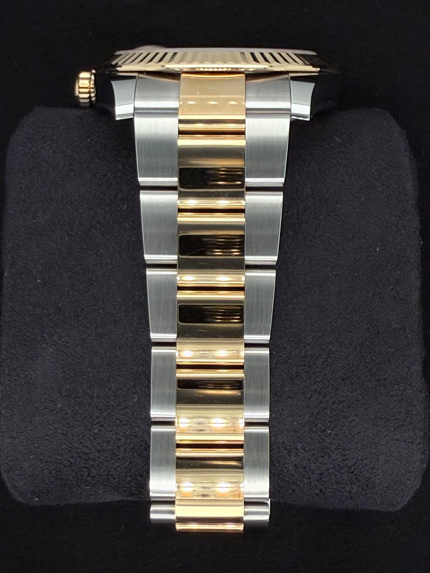 Rolex Datejust 41 Two Tone Yellow Gold with Black 'Sticks' Dial 126333 Bracelet
