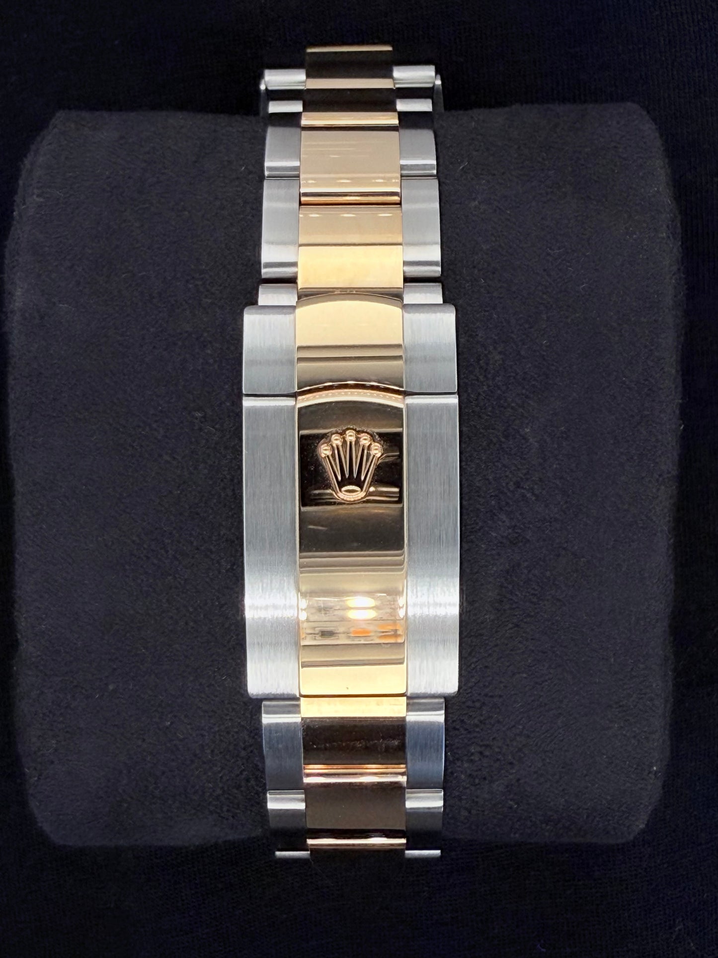 Rolex Datejust 41 Two Tone Yellow Gold with Black 'Sticks' Dial 126333 Clasp