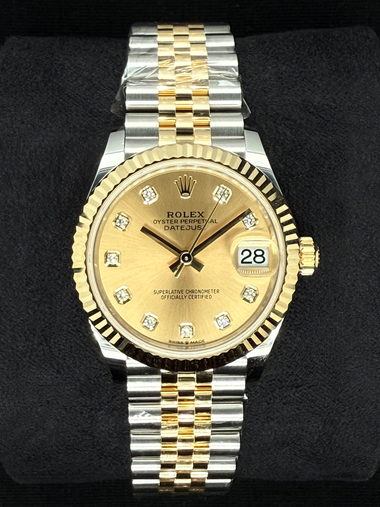 Rolex Datejust 31 Champagne Diamond Dial Jubilee Two Tone 278273