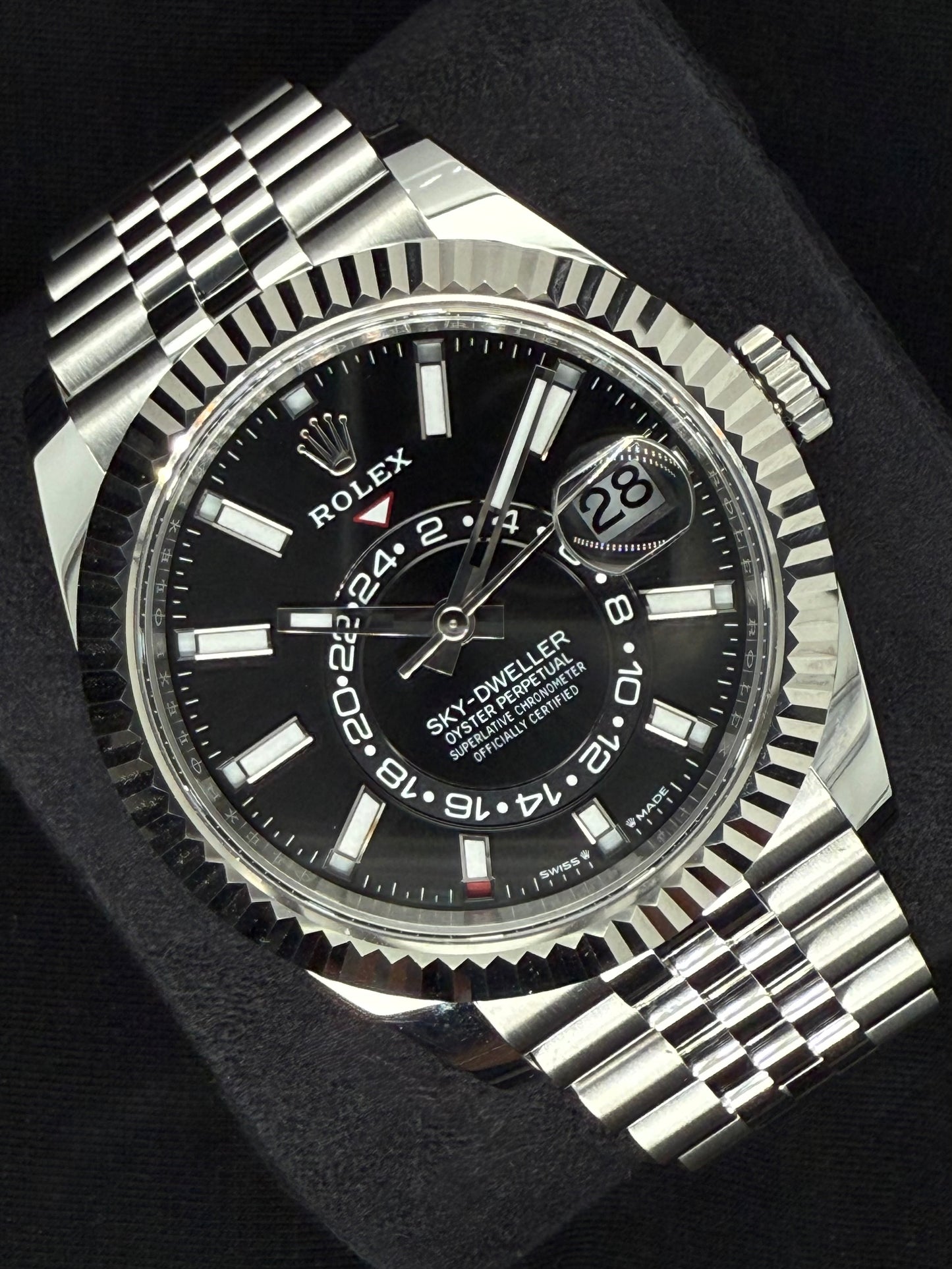 Rolex Sky-Dweller Black Dial Jubilee 336934 left