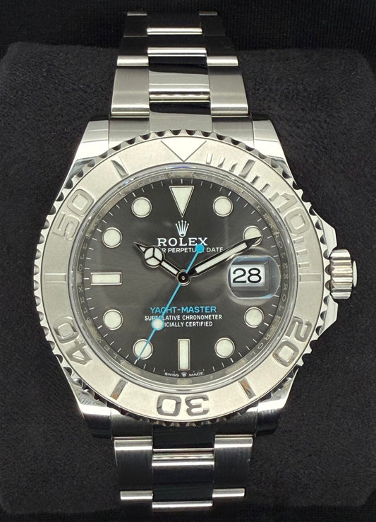 Rolex Yacht-Master 40 Rhodium Dial Platinum Bezel 126622 Front