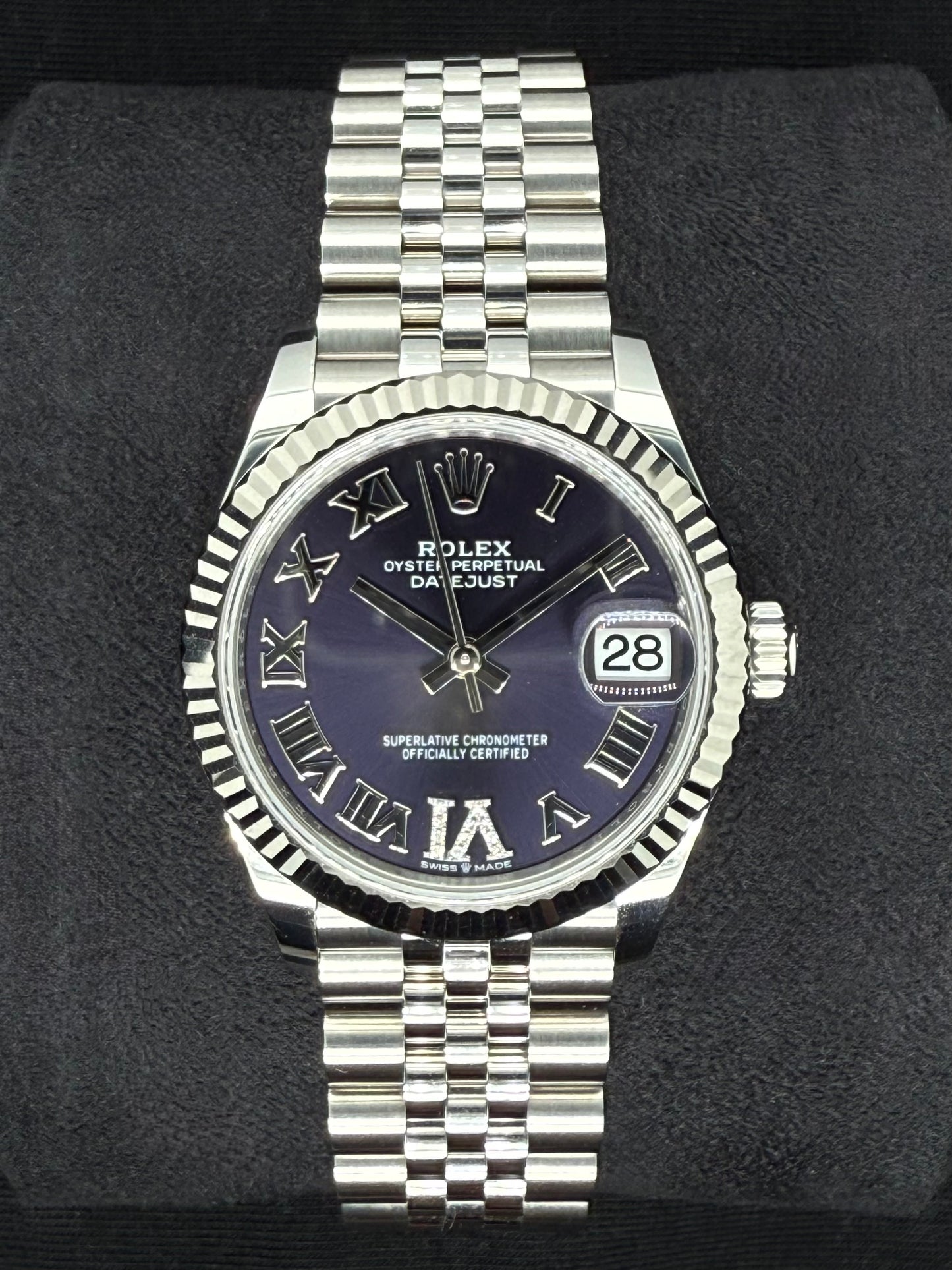 Rolex Datejust 31 Aubergine ‘Purple’ Roman Diamond Dial Jubilee 278274