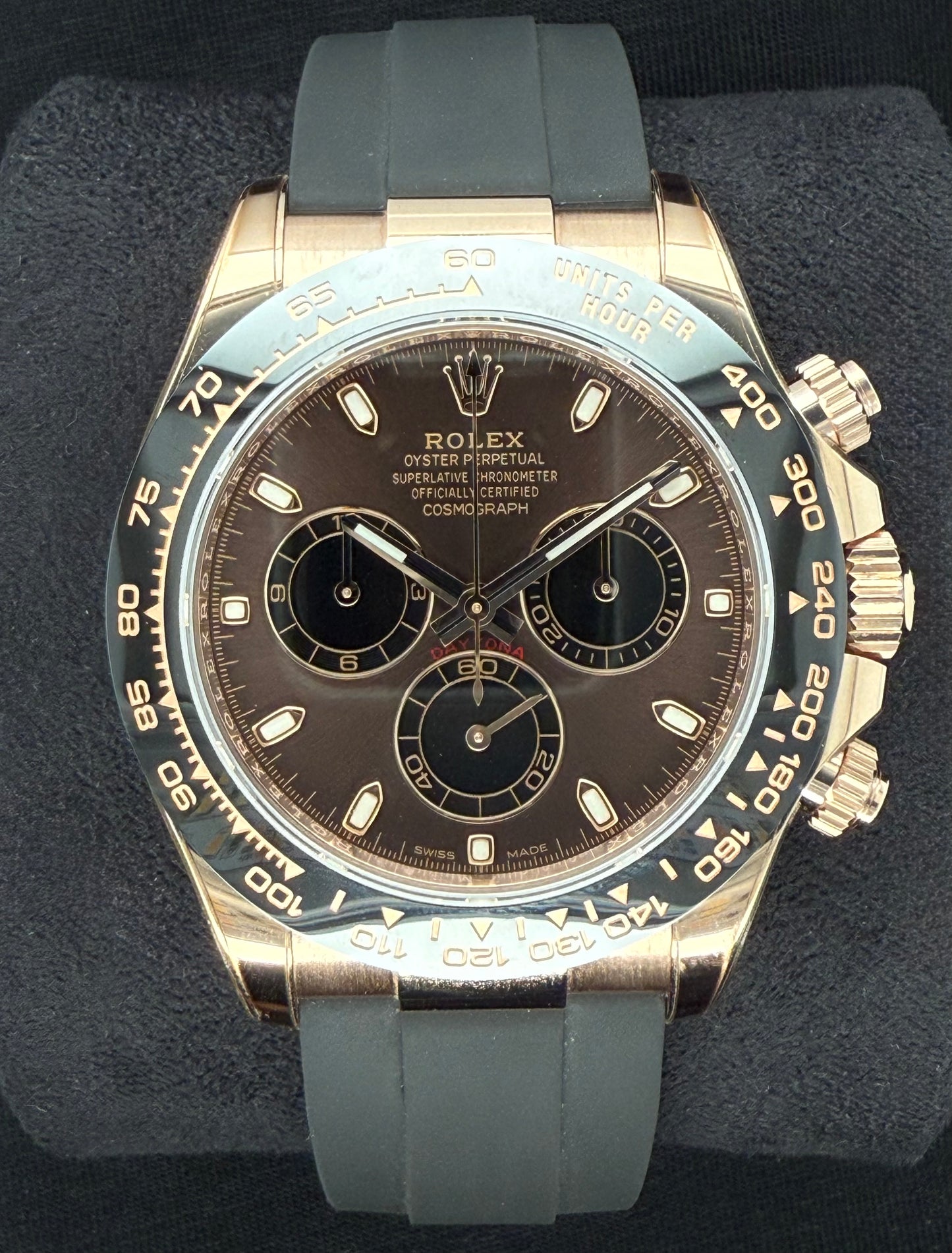 Rolex Daytona Oysterflex Rose Gold Chocolate Dial 116515LN