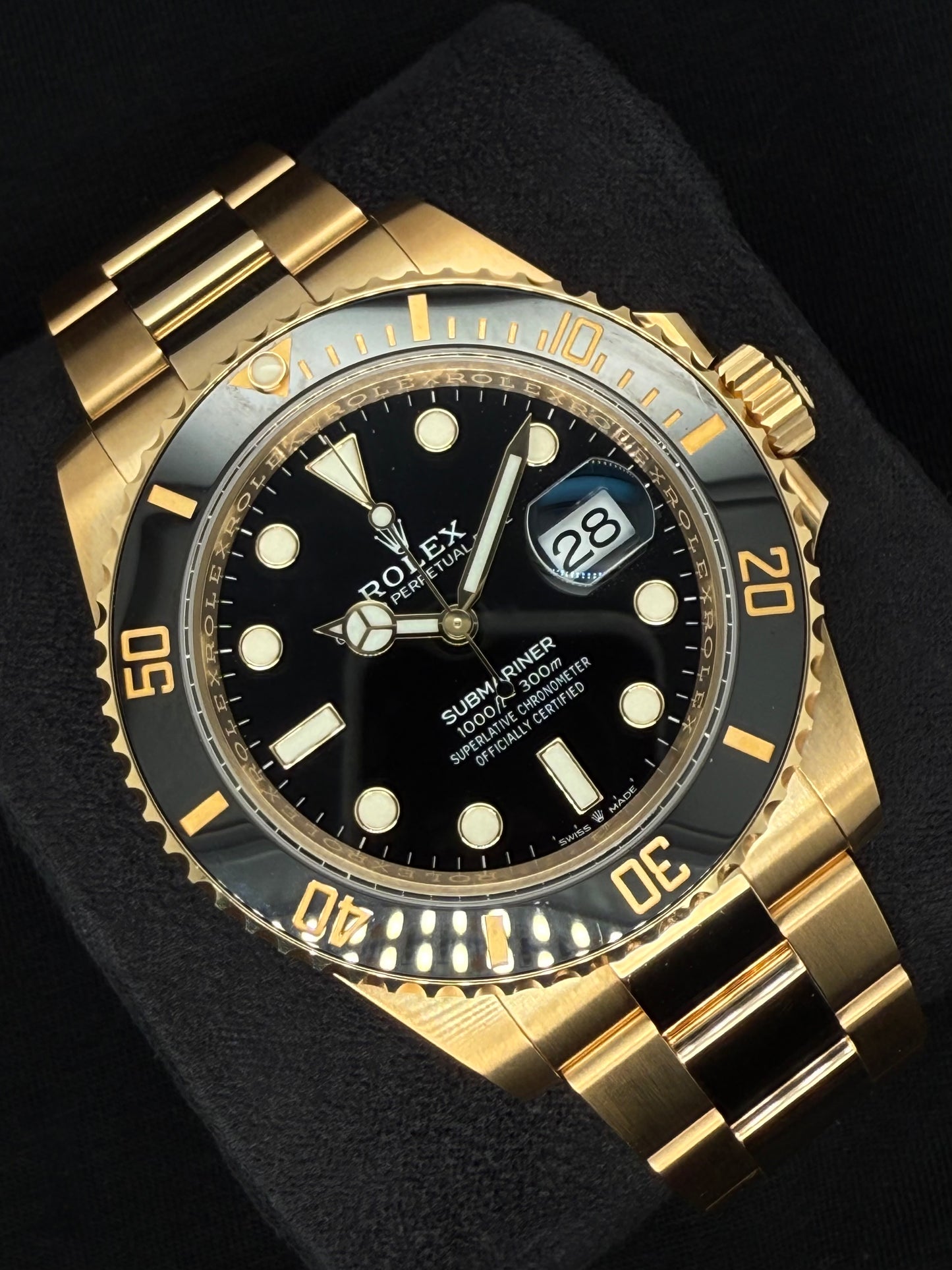 Rolex Submariner Black Dial 'Blacksy' Yellow Gold 126618LN left