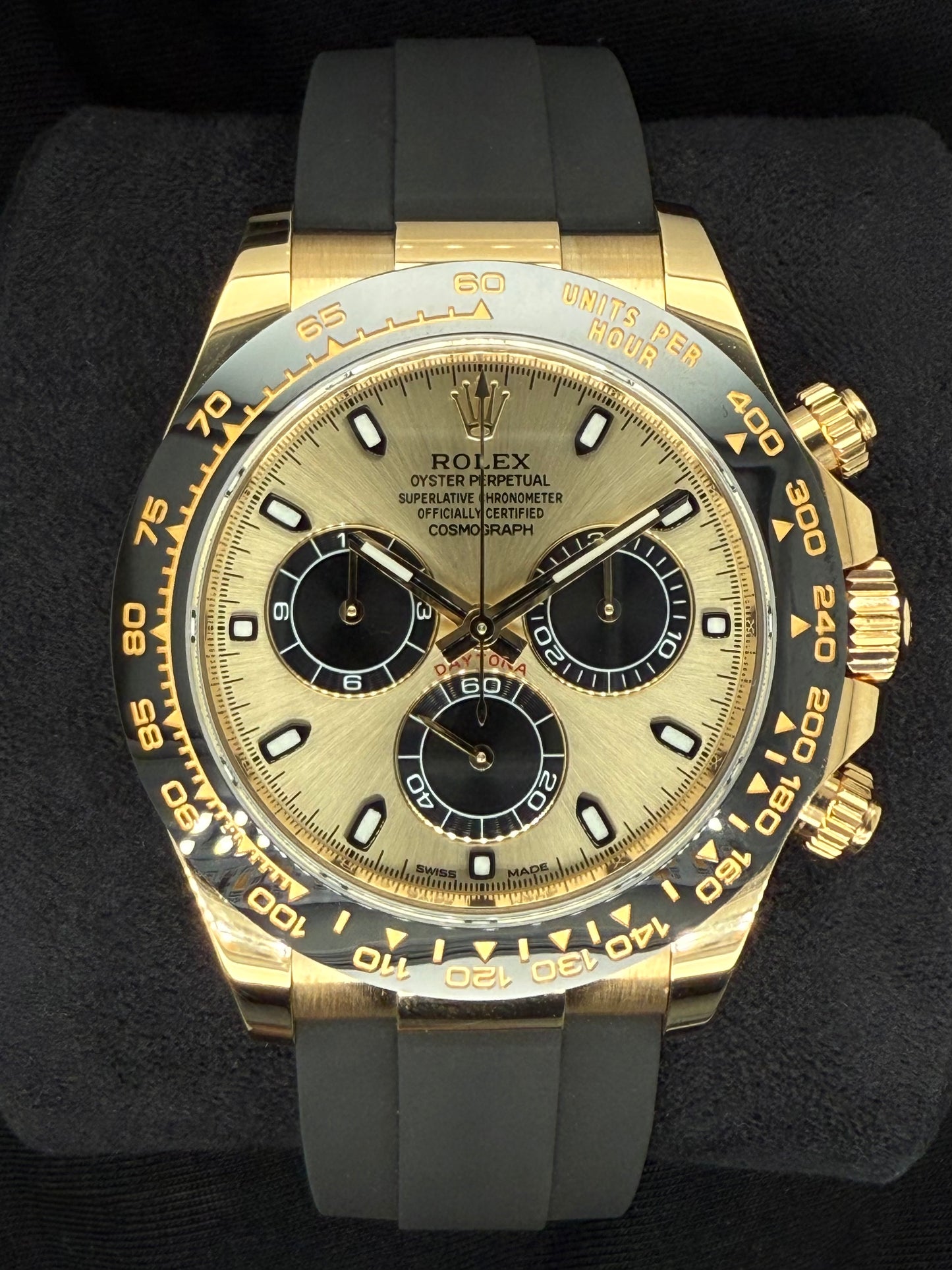 Rolex Daytona ‘Pikachu’ Champagne Dial Yellow Gold Oysterflex 116518LN | 2023 | 40mm