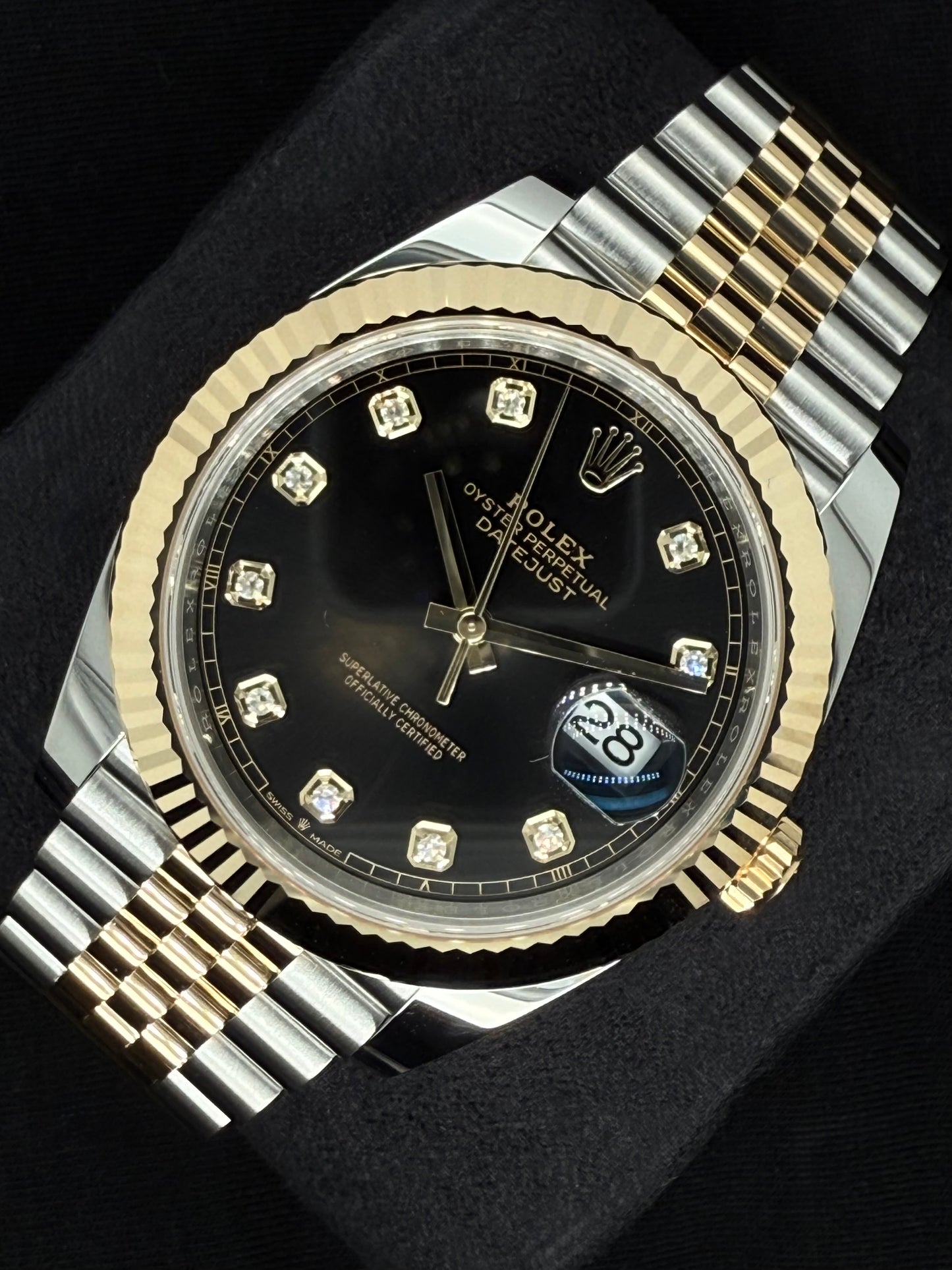 Rolex Datejust 41 Two Tone Black Diamond Dial Jubilee 126333 | 2025 | 41mm