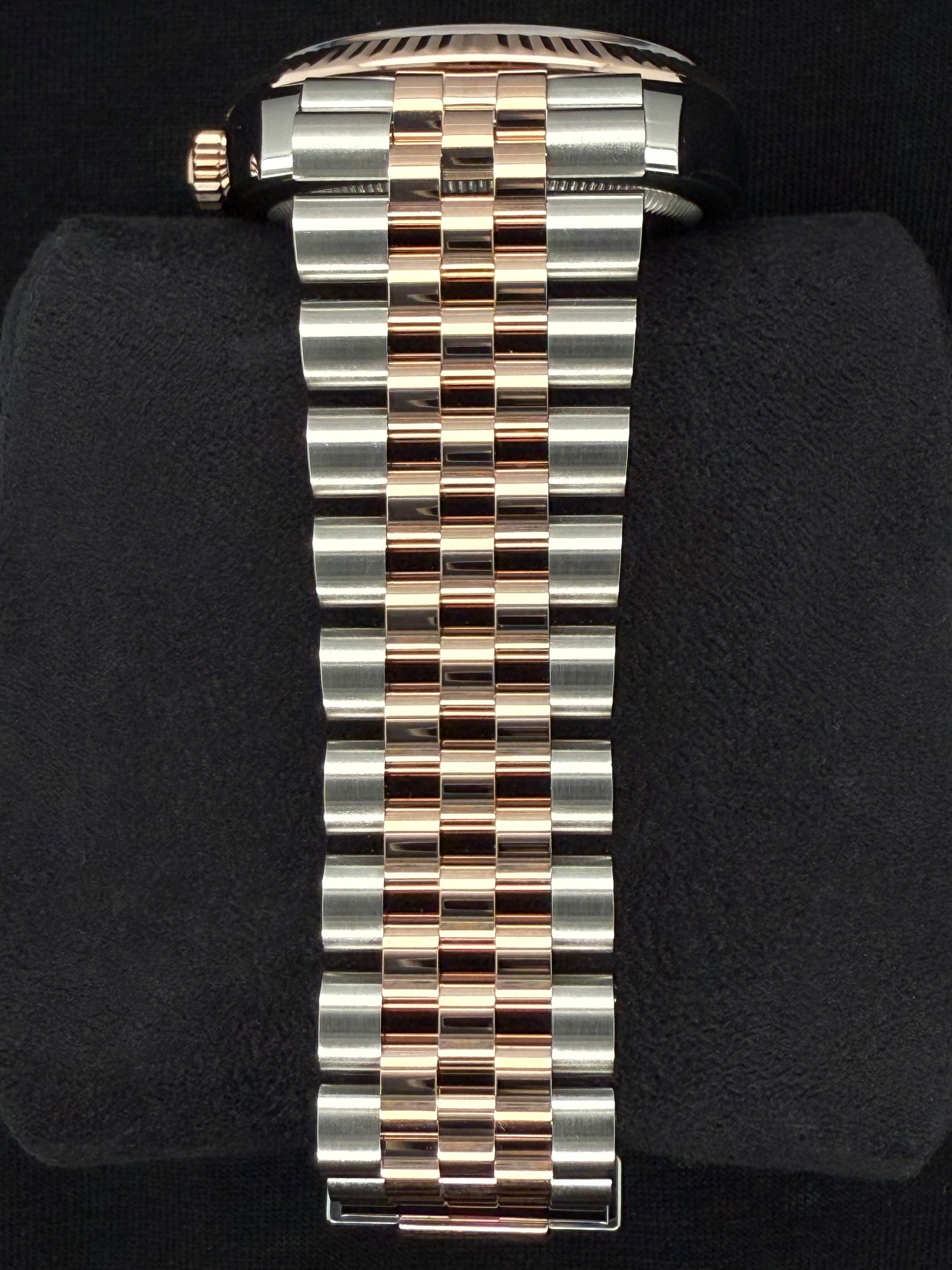Rolex Datejust 36 Two Tone Rose Gold White Roman Dial 126231 bracelet