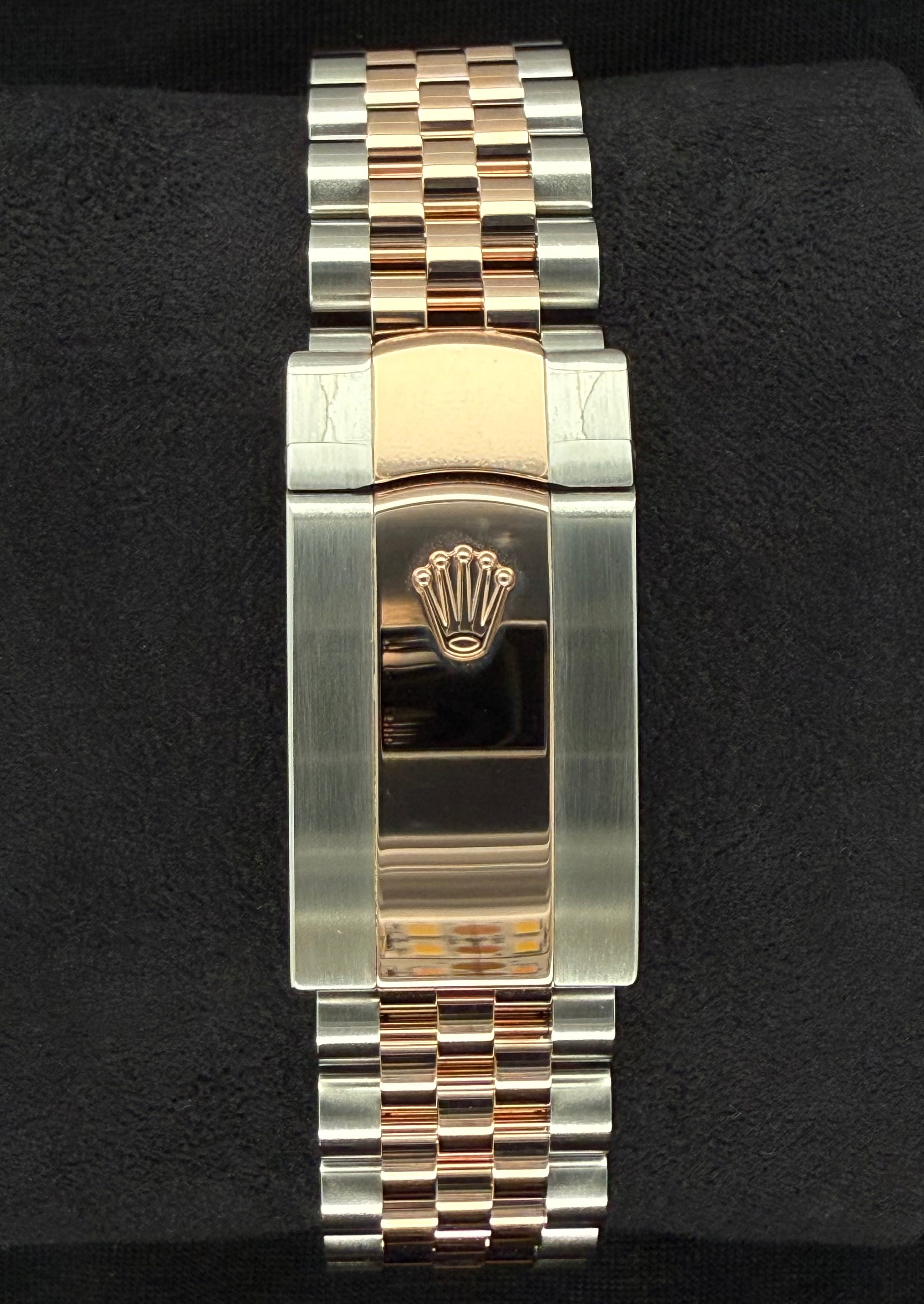 Rolex Datejust 36 Two Tone Rose Gold White Roman Dial 126231 clasp