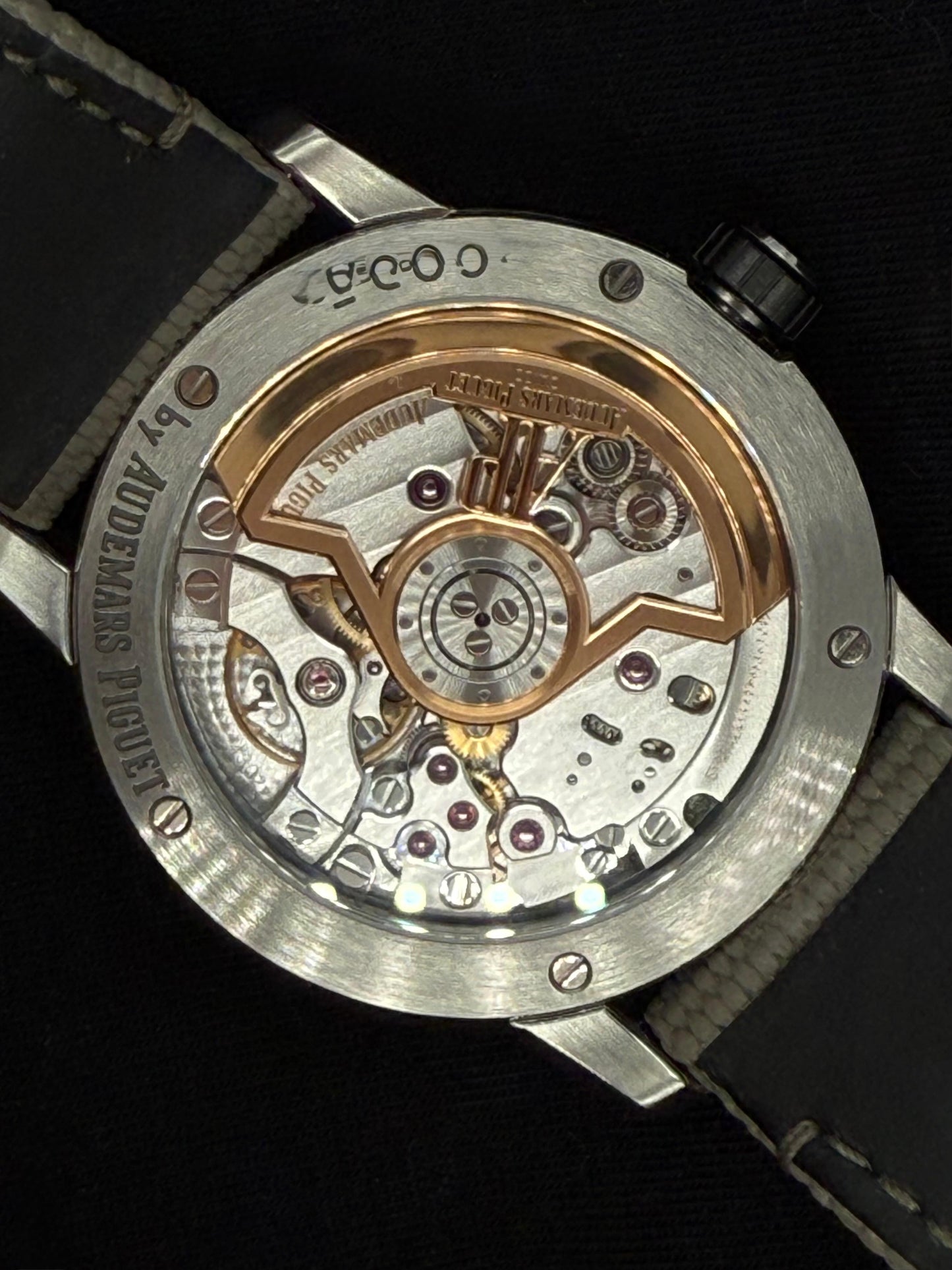 Audemars Piguet Code 11.59 Smoked Grey Sunburst Dial 15210QT open case
