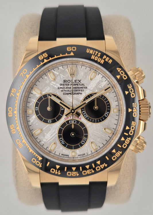 Rolex Daytona Meteorite Dial Yellow Gold Oyster Flex 116518LN front