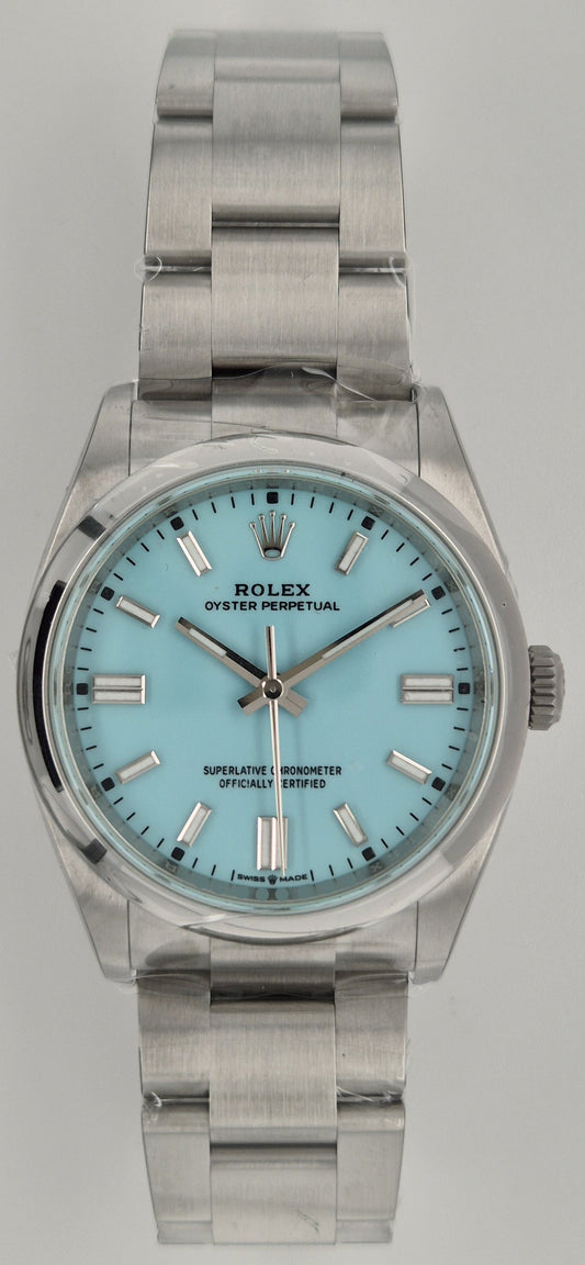 Rolex Oyster Perpetual 36 Tiffany Blue Dial 126000  front