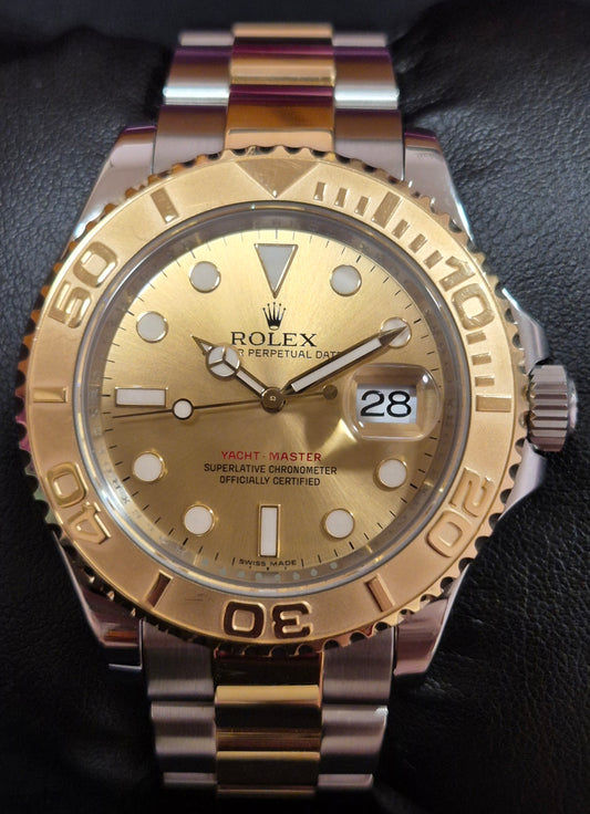 Rolex Yacht-Master 40 Two Tone Yellow Gold with Champagne Dial 16623 front