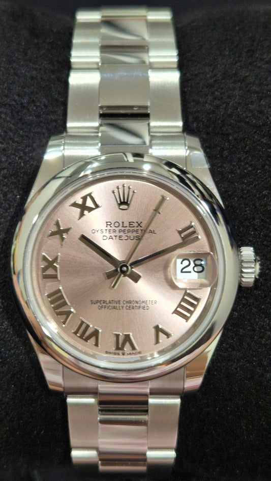 Rolex Datejust 31 Pink Roman Numeral Dial 278240 front