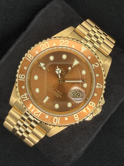 Rolex GMT-Master 'Root Beer' Yellow Gold Jubilee 16718 | 2004 | 40mm