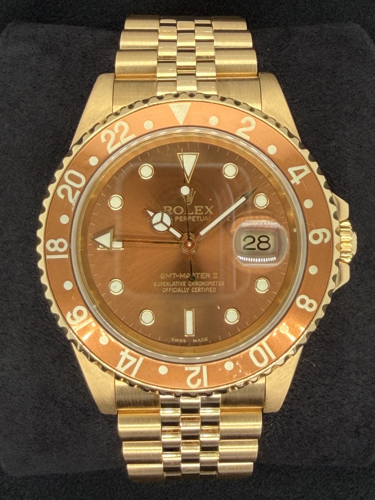 Rolex GMT-Master 'Root Beer' Yellow Gold Jubilee 16718 | 2004 | 40mm