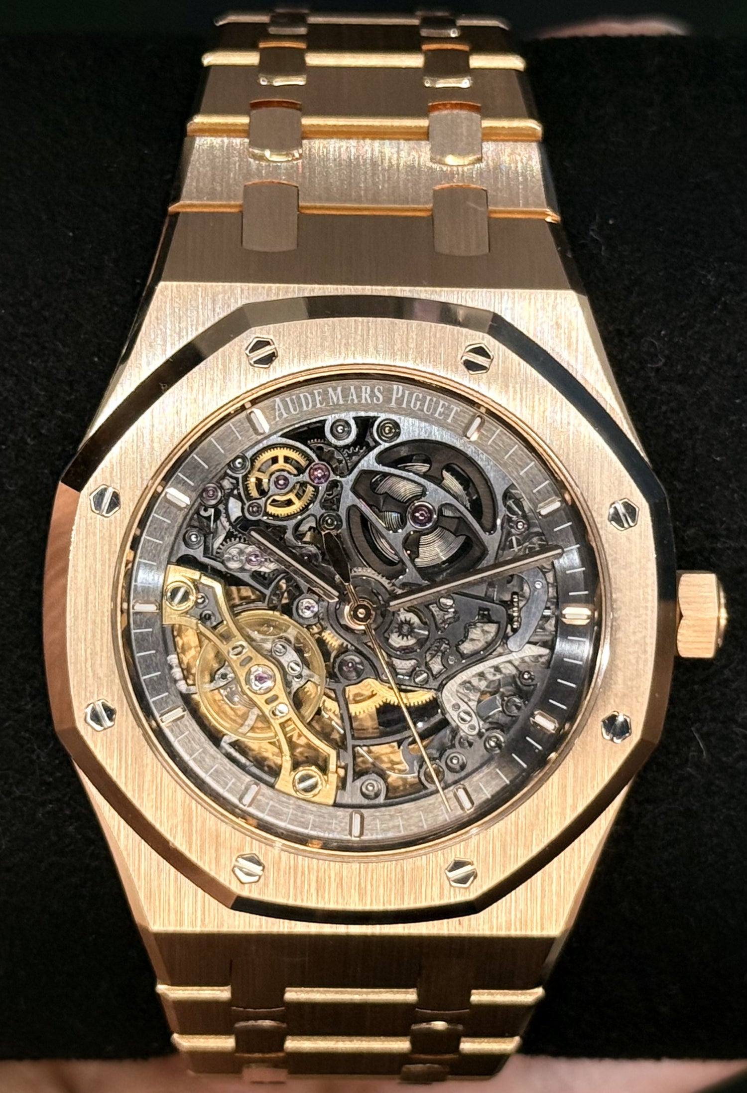 Audemars Piguet Royal Oak Double Balance Wheel Openworked Rose Gold 15407OR.OO.1220OR.01 front