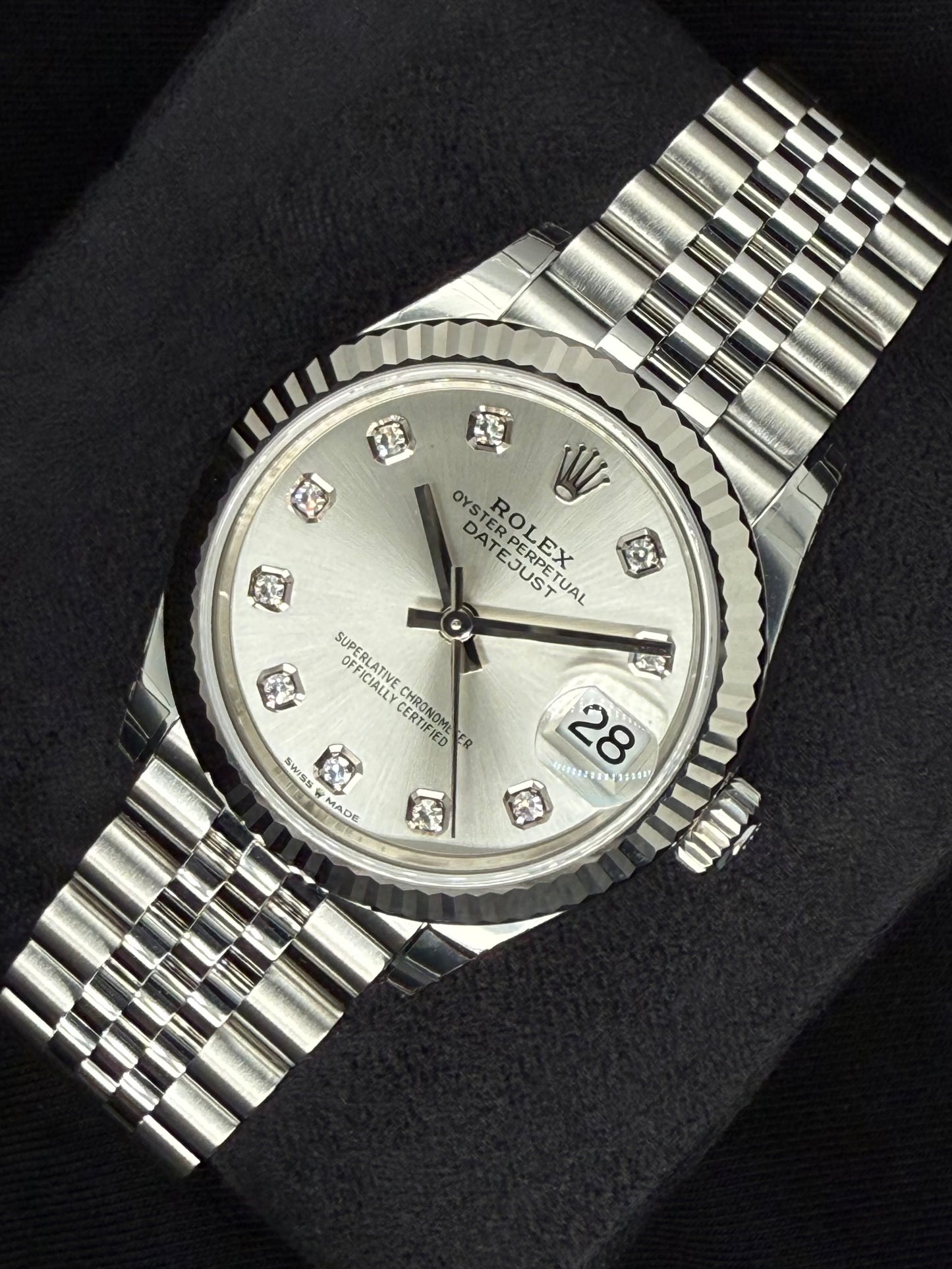 Rolex Datejust 31 Silver Diamond Dial Jubilee 278274 | 2025 | 31mm