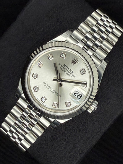 Rolex Datejust 31 Silver Diamond Dial Jubilee 278274 | 2025 | 31mm