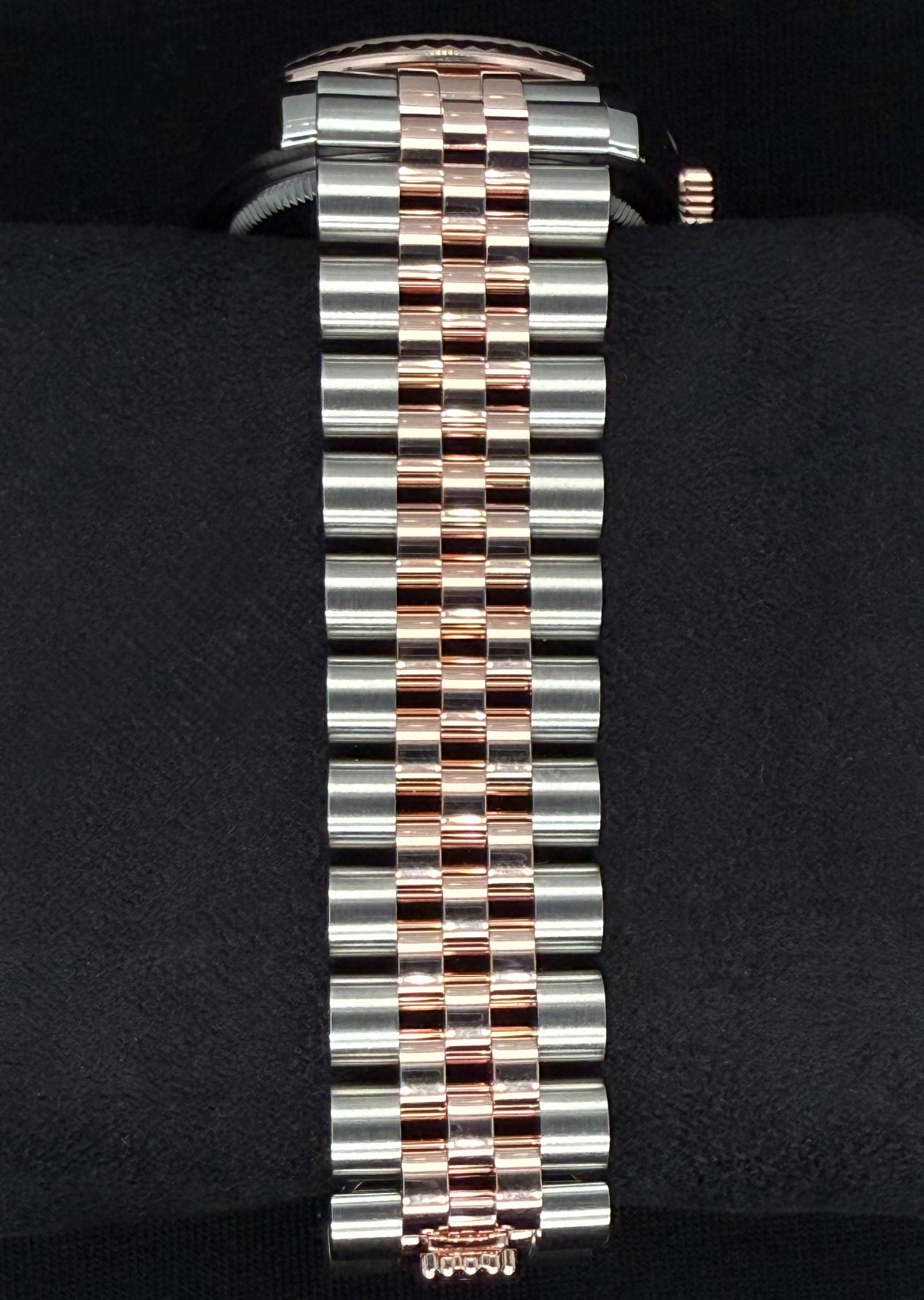 Rolex Datejust 31 Two Tone Everose Gold Silver Diamond Dial 278271