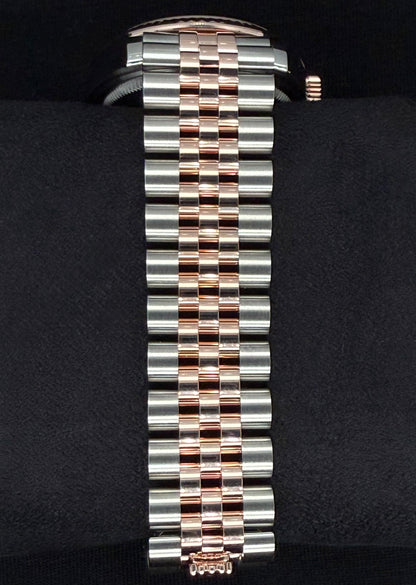 Rolex Datejust 31 Two Tone Everose Gold Silver Diamond Dial 278271 bracelet2