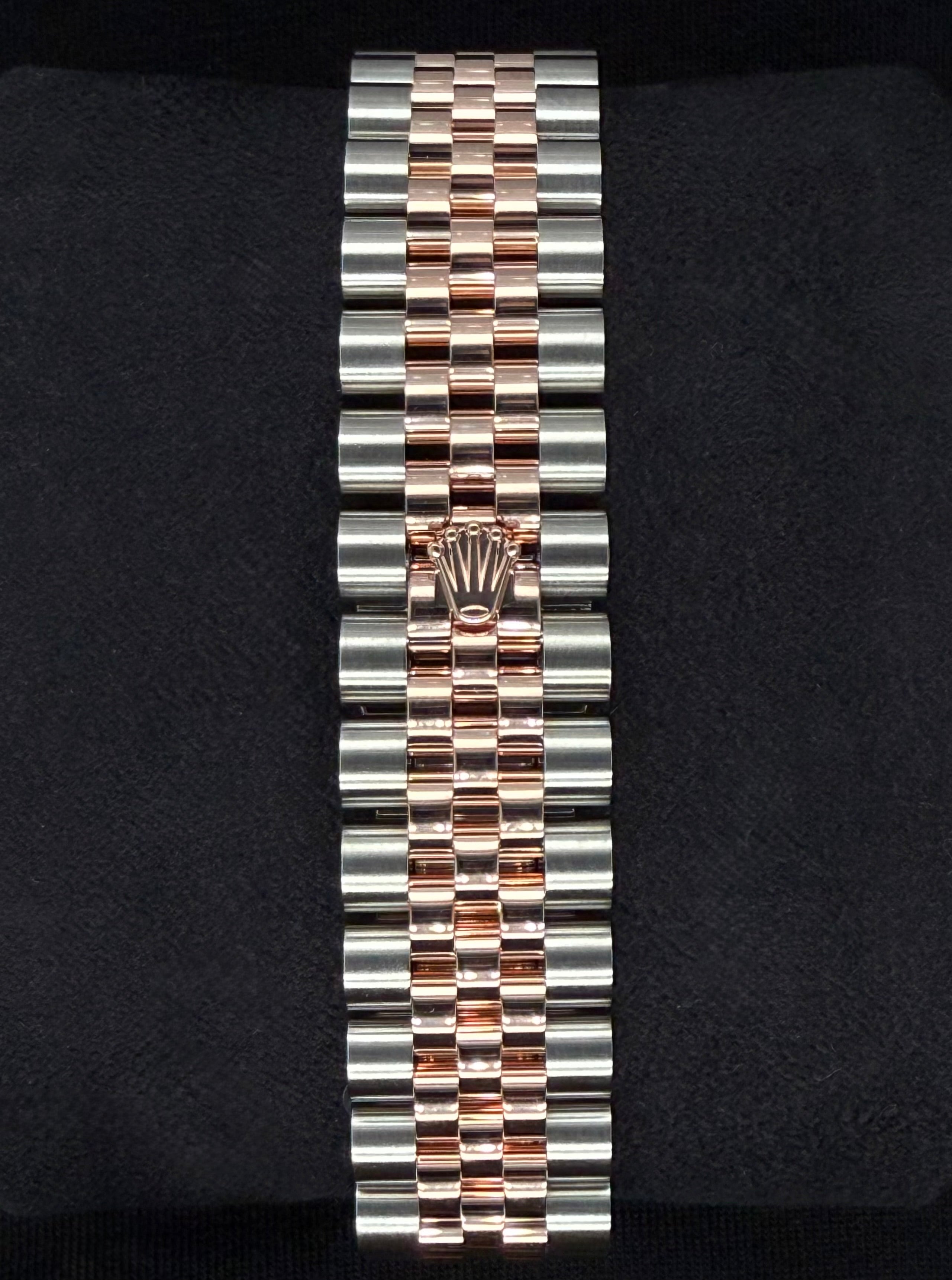 Rolex Datejust 31 Two Tone Everose Gold Silver Diamond Dial 278271
