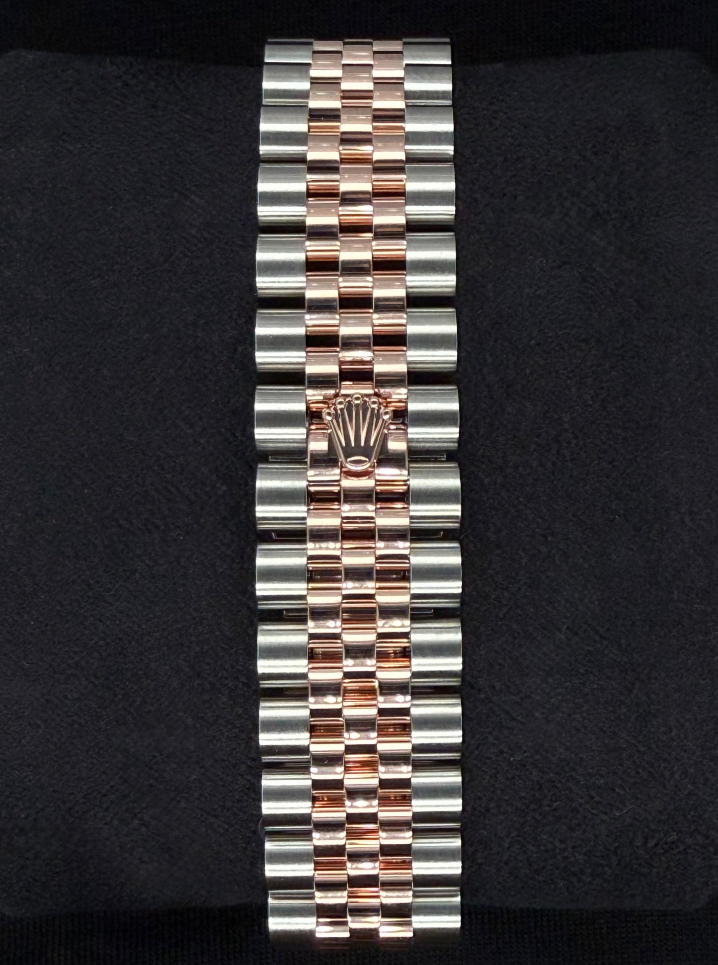 Rolex Datejust 31 Two Tone Everose Gold Silver Diamond Dial 278271 clasp
