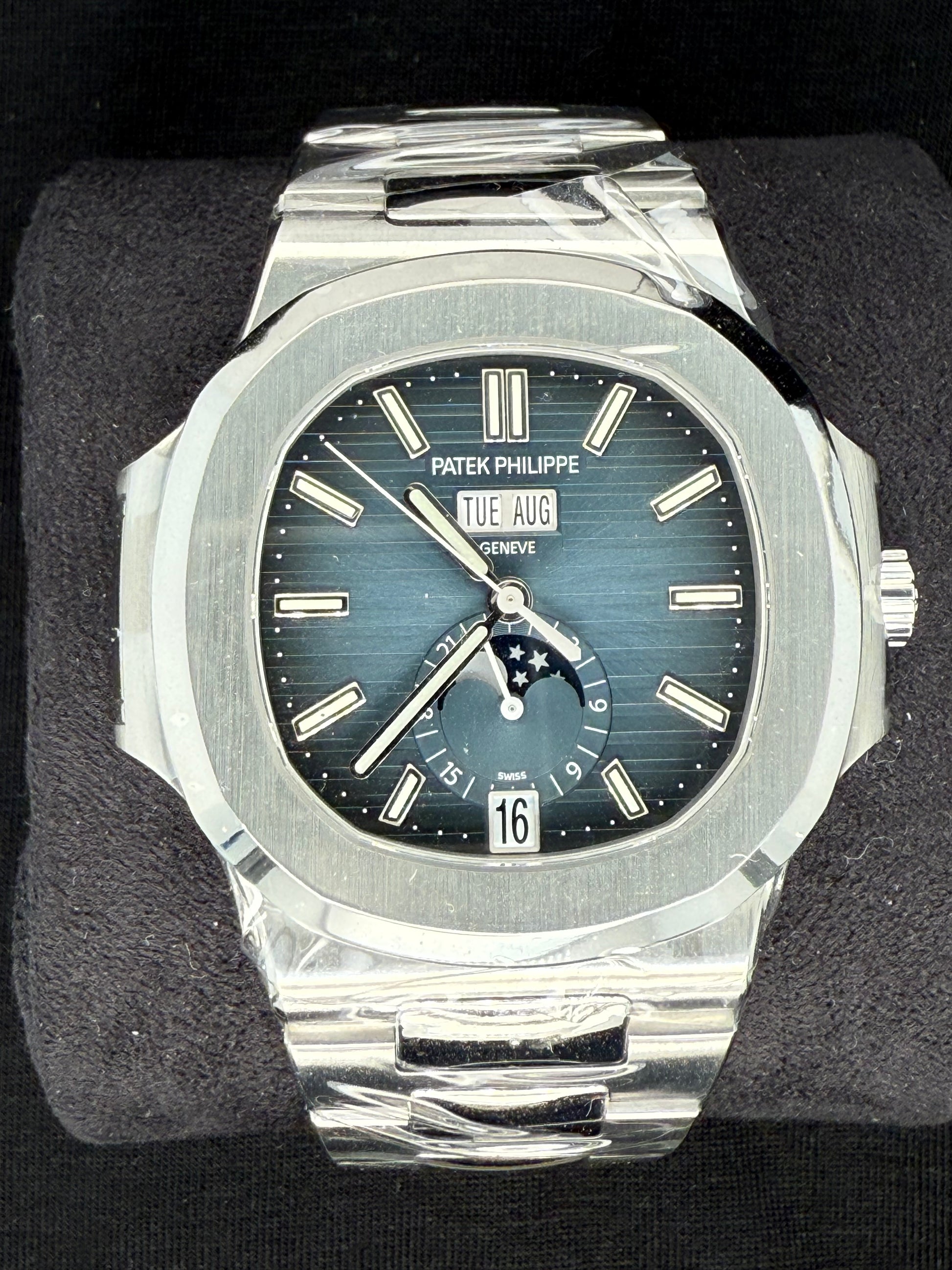 Patek Philippe Nautilus Annual Calendar Blue Dial Stainless Steel