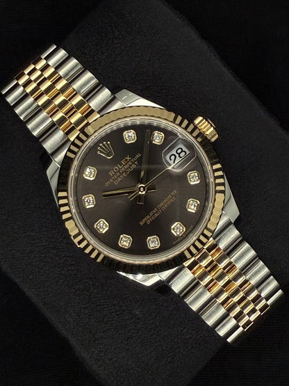 Rolex Datejust 31 Two Tone Yellow Gold Dark Grey Diamond Dial Jubilee 278273 | 2025 | 31mm