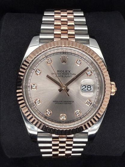 Rolex Datejust 41 Two Tone Rose Gold Sundust Diamond Dial 126331 | 2022 | 41mm