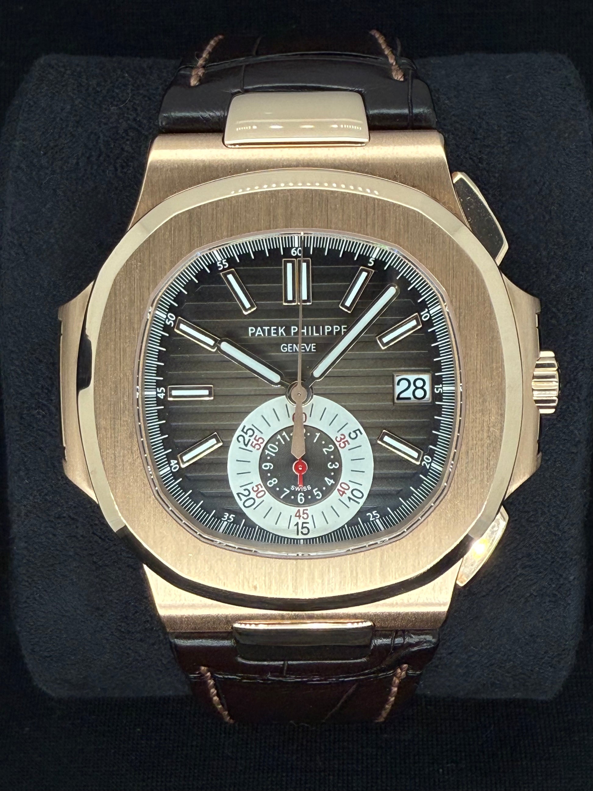 Patek Philippe Nautilus 18ct Rose Gold Brown Dial 5980R-001 