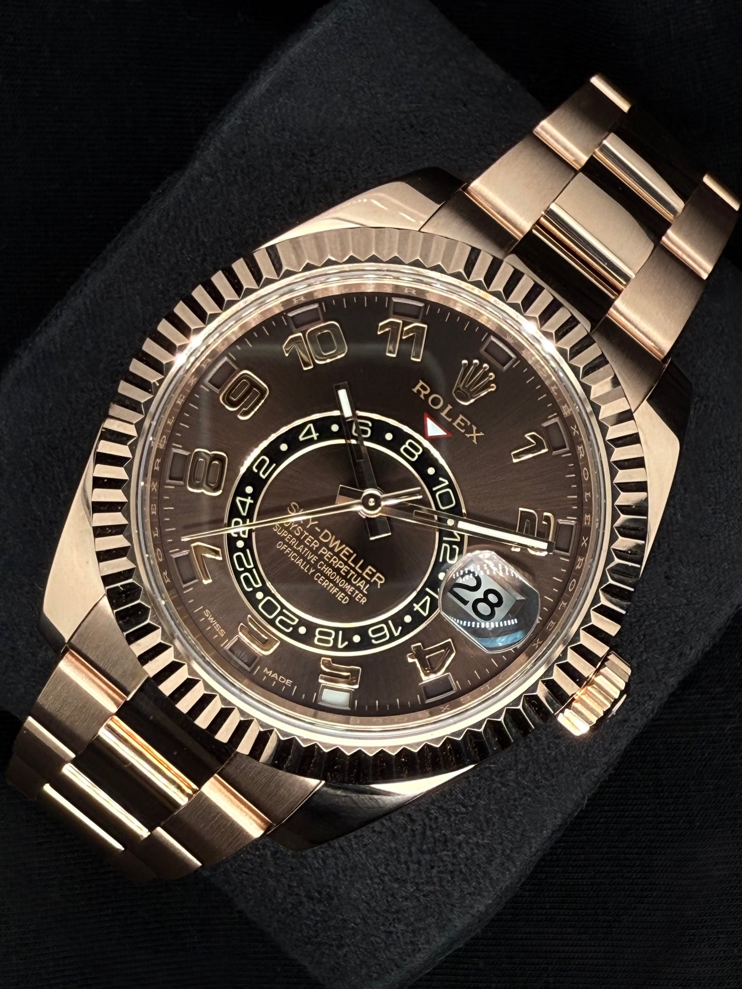 Rolex Sky-Dweller 18ct Rose Gold Chocolate Arabic Dial 326935 | 2017 | 42mm
