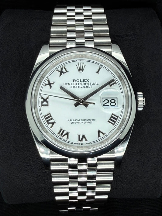 Rolex Datejust 36 White Roman Dial Jubilee 126200 | 2021 | 36mm