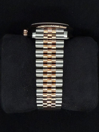 Rolex Datejust 31 Sundust Pink ‘Sticks’ Dial Jubilee Two Tone Rose Gold 278271 bracelet