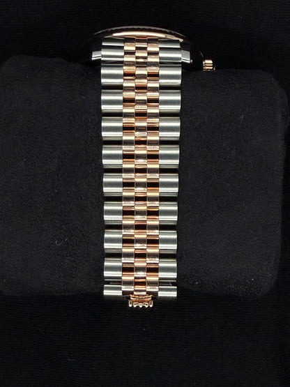 Rolex Datejust 31 Sundust Pink ‘Sticks’ Dial Jubilee Two Tone Rose Gold 278271 bracelet