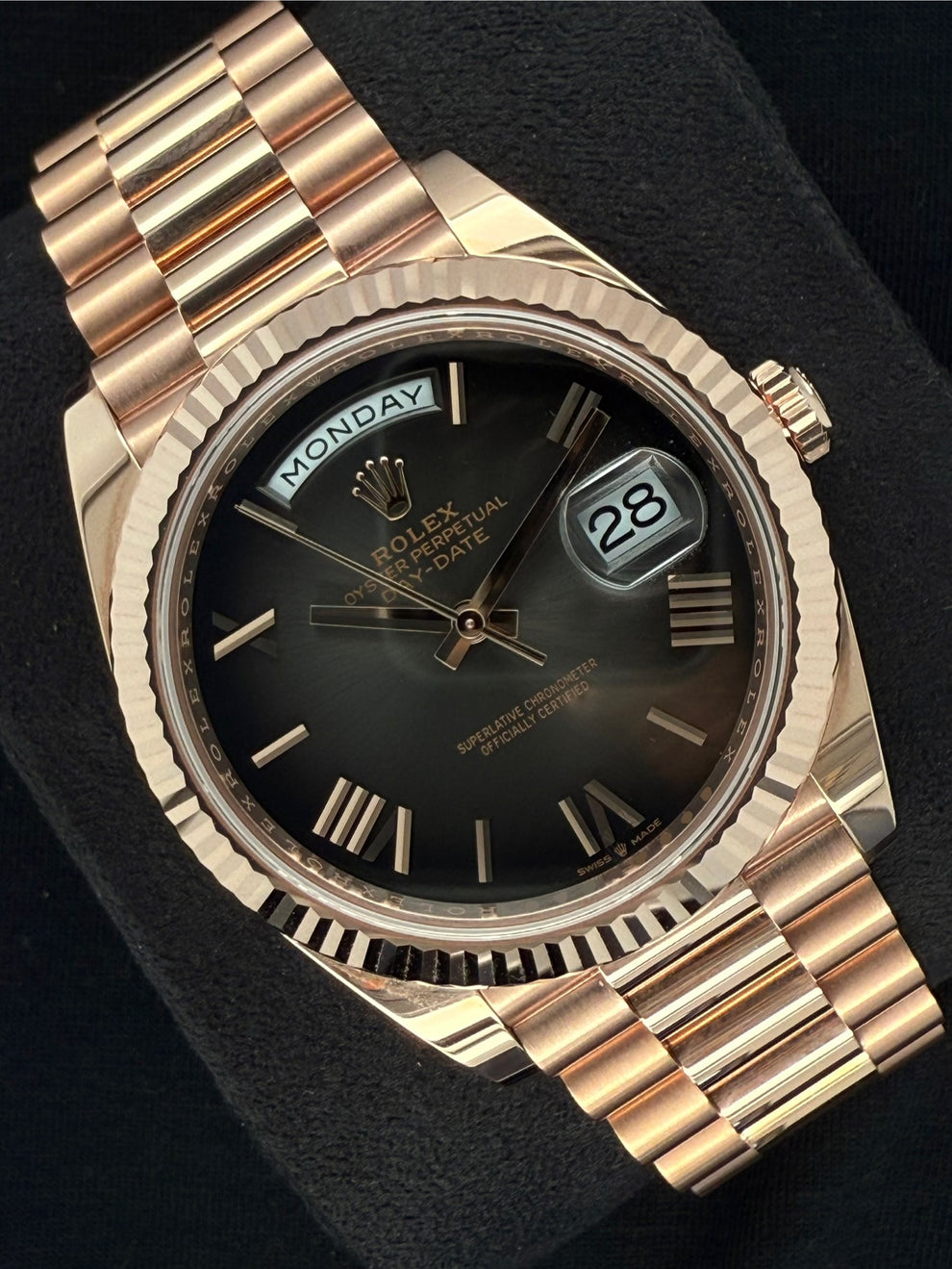 228235 Rolex Day-Date 40 Everose Gold Smoke Dial 228235 | 2024 | 40mm – The ...
