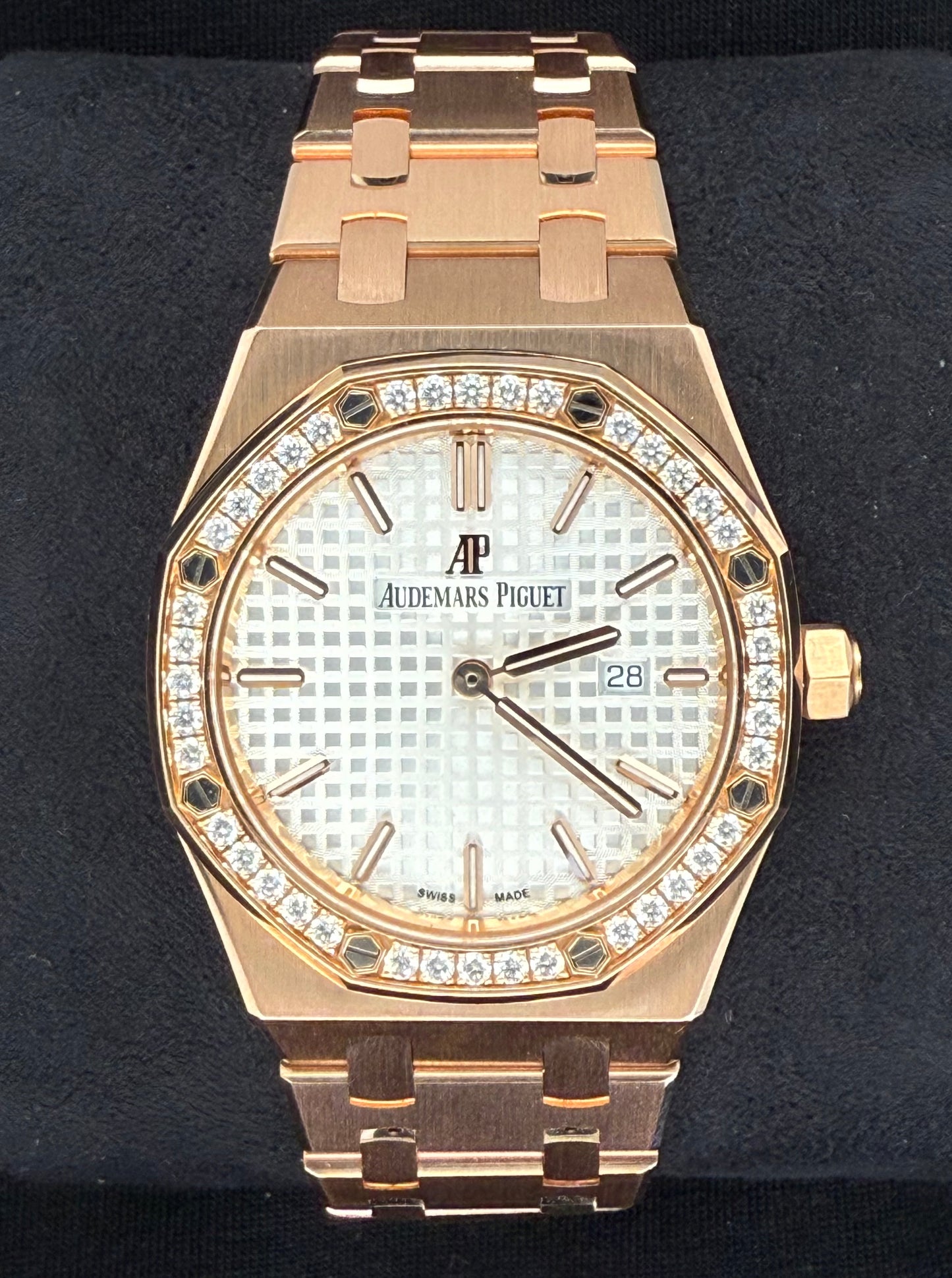 Audemars Piguet Royal Oak Selfwinding Rose Gold Diamond Bezel 15551OR.ZZ.1356OR.01