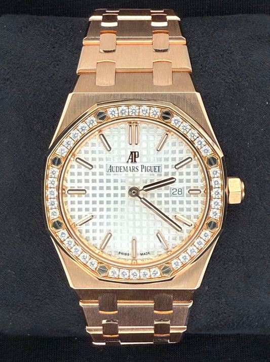 Audemars Piguet Royal Oak Selfwinding Rose Gold Diamond Bezel 15551OR.ZZ.1356OR.01