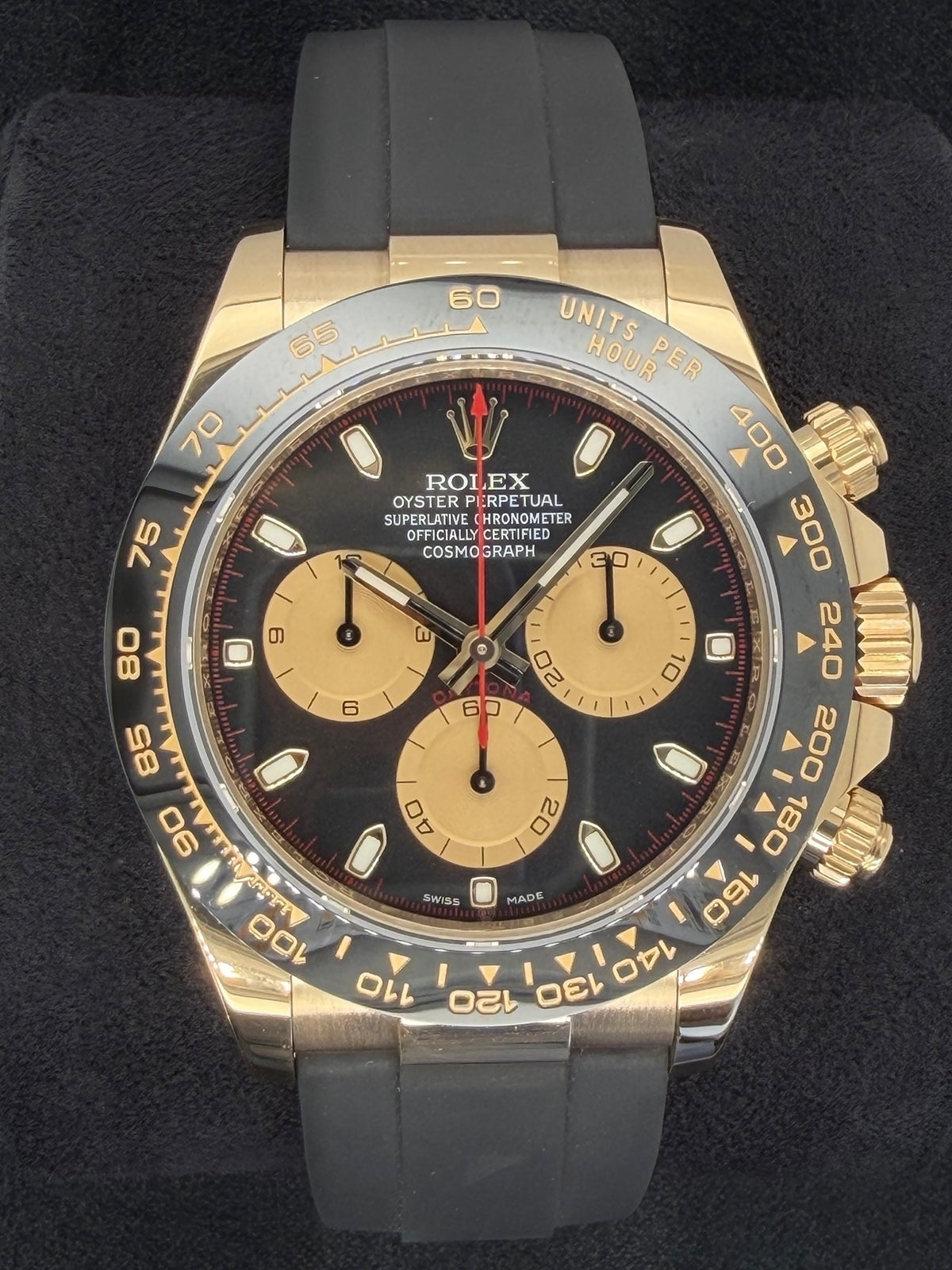 Rolex Daytona ‘Paul Newman’ Black Dial Yellow Gold Oysterflex 116518LN | 2021 | 40mm