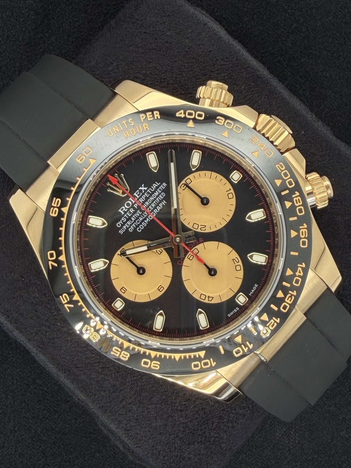 Rolex Daytona ‘Paul Newman’ Black Dial Yellow Gold Oysterflex 116518LN | 2021 | 40mm